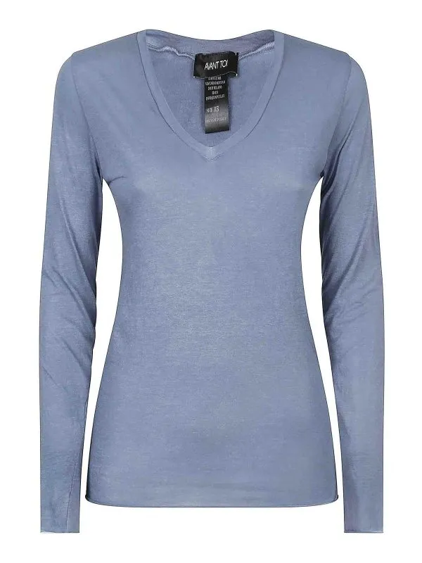 Avant Toi T-Shirt - Bleu - Bleu - Femme | 224SD2651JCOVHV01064