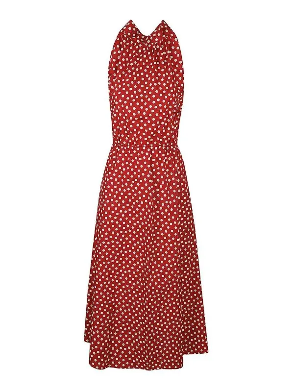 Crida Robe Au Genou - Blanc - Blanc | TAORMINAMIDIDRESSREDPOISWHITE