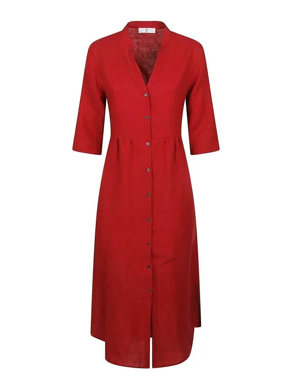 Whyci Robe Au Genou - Rouge - Rouge - Femme | WH1020084