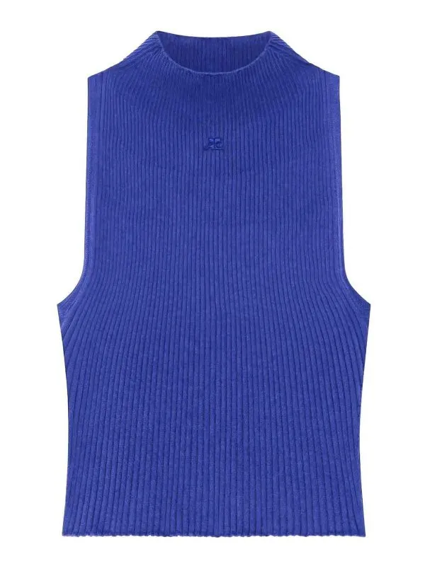 Courreges Top - Bleu Clair - Bleu Clair - Femme | 225MTO402FI