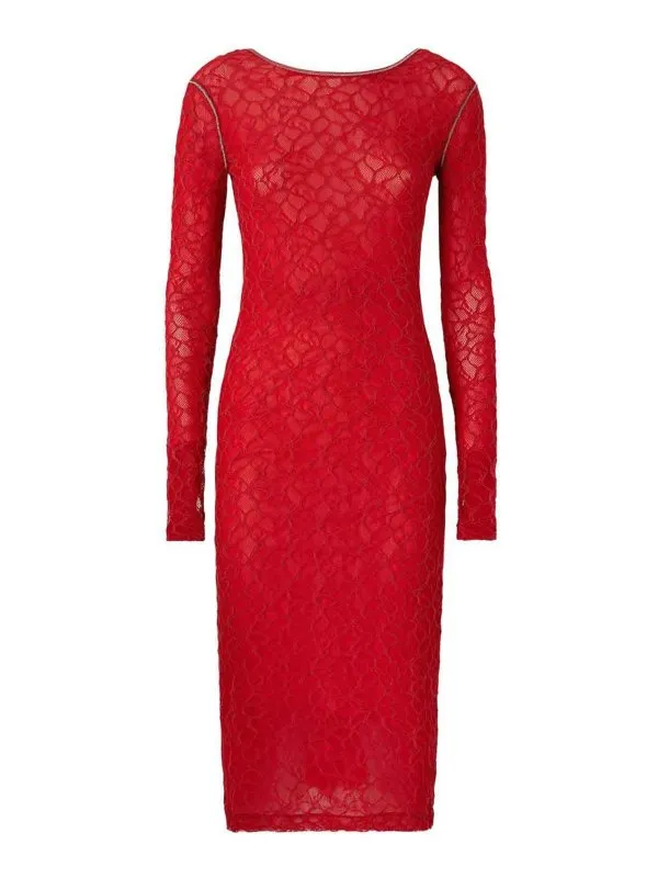 Pinko Robe Au Genou - Rouge - Rouge - Femme | 105227A2M5RA1