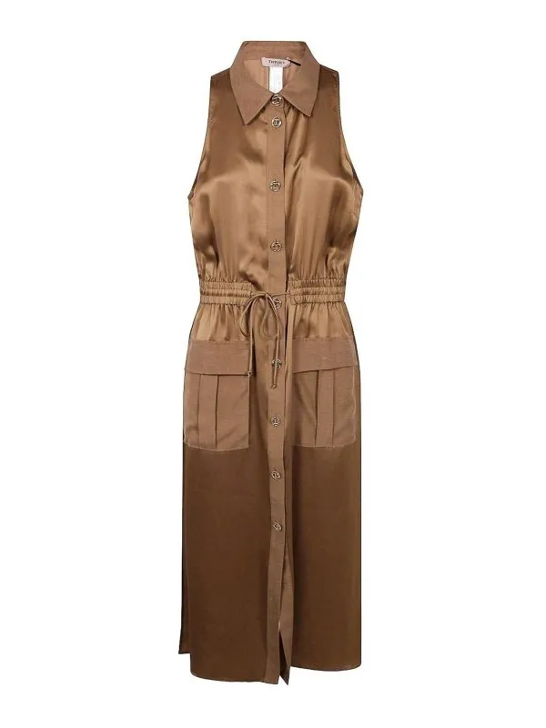 Twinset Robe Courte - Marron - Marron - Femme | 251TT227012438