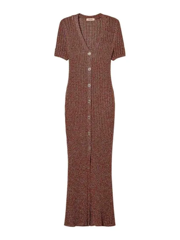 Twinset Pull Col Bateau - Marron - Marron - Femme | 251TT319012450