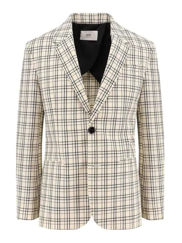 Ami Paris Blazer - Blanc - Blanc - Homme | HBV011WV00741360