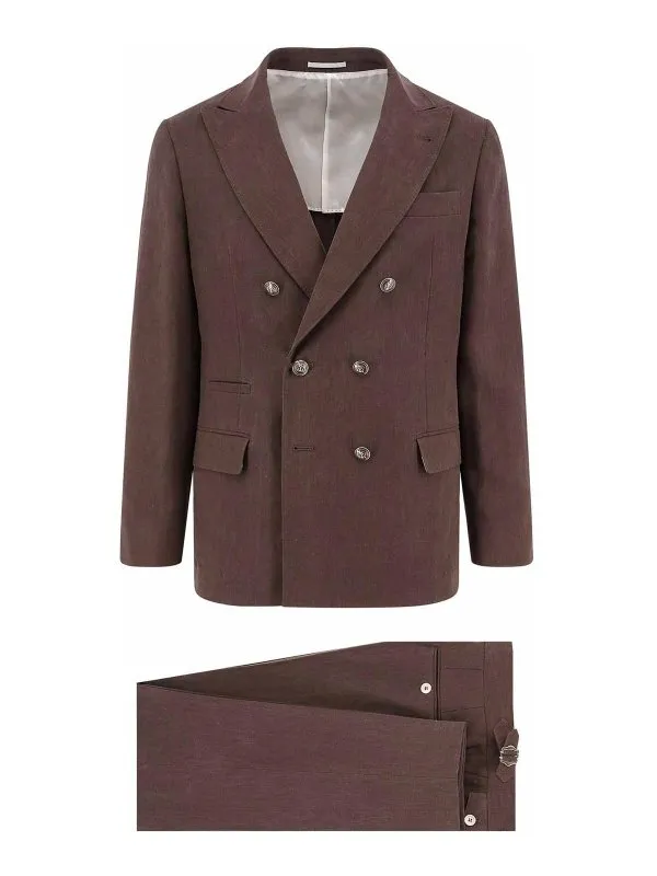 Brunello Cucinelli Robe Au Genou - Marron - Marron | MW431LDPM2C735