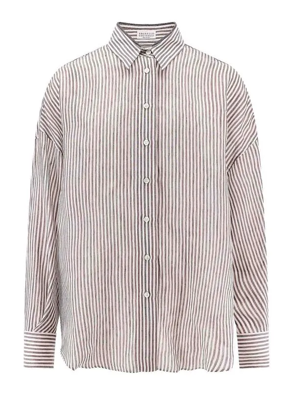 Brunello Cucinelli Chemise - Blanc - Blanc - Femme | MH756NL426C007