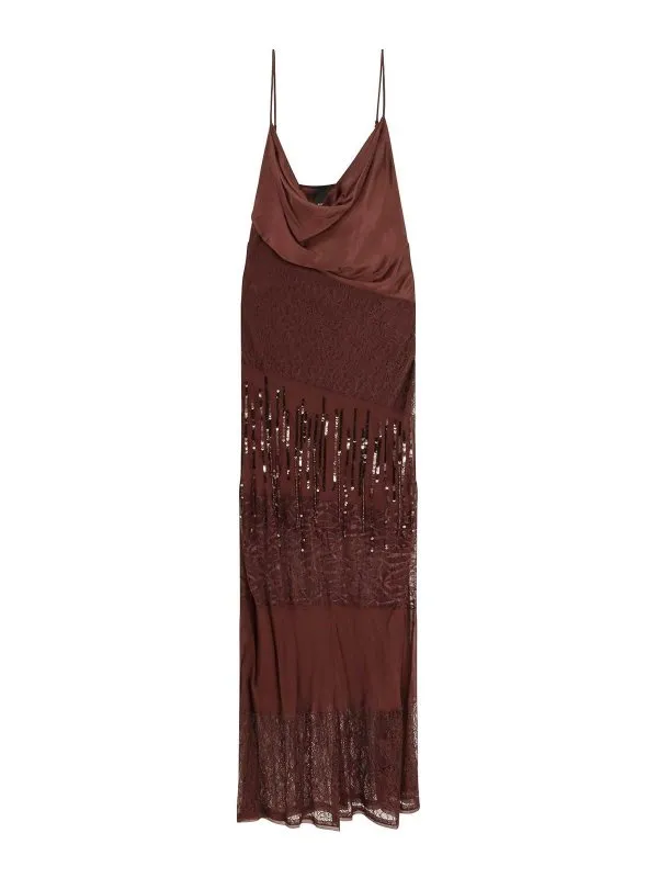 Pinko Robe Au Genou - Marron - Marron - Femme | 104752A2DGL78