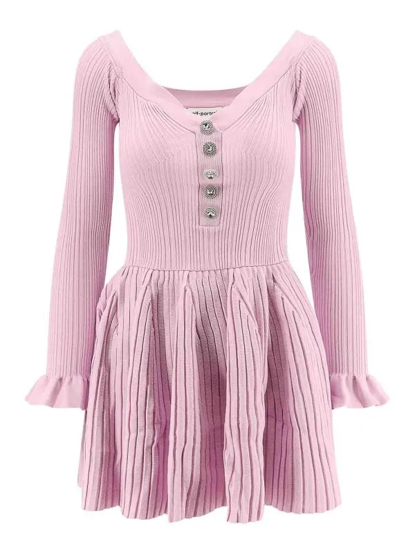 Self Portrait Jupe Midi - Couleur Chair - Couleur Chair | SS25015SP