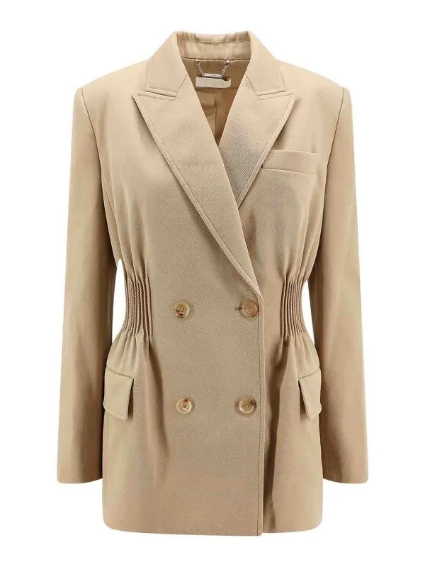 Chloe' Blazer - Beige - Beige - Femme | C24SVE02170278