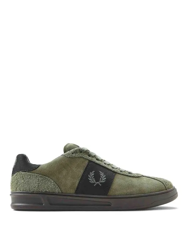 Fred Perry Baskets - Noir - Vert - Homme | B8325B4X92