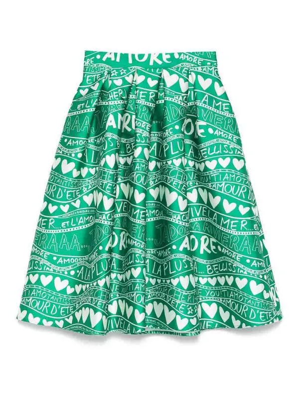 Alessandro Enriquez Jupe Midi - Vert - Vert | AESK01DU017ONDE