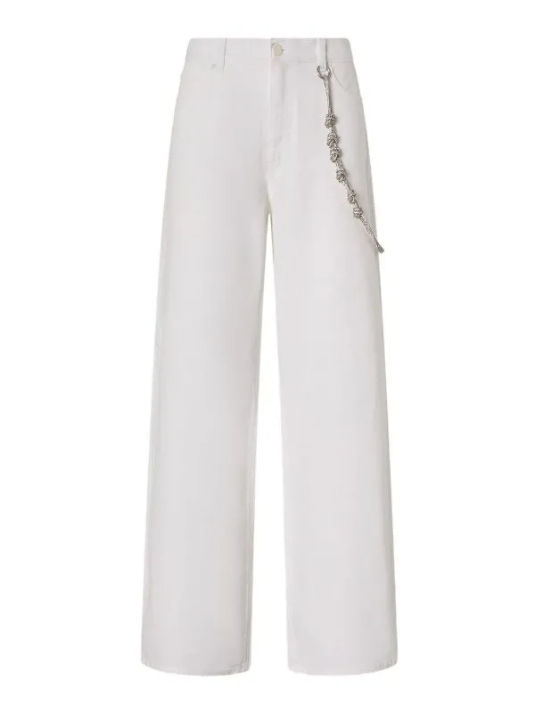Pinko Jean Bootcut - Blanc - Blanc - Femme | 104601A2DOZ04
