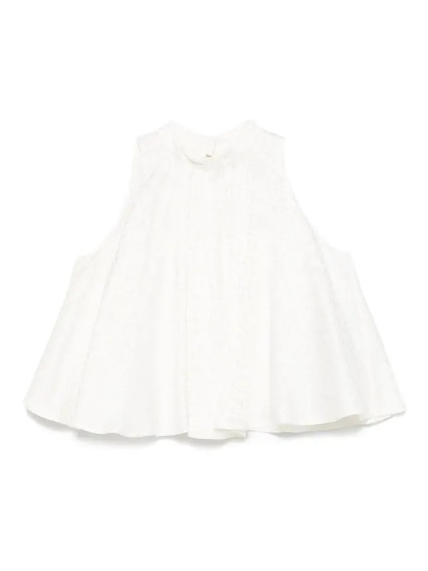 Balmain Top - Blanc - Blanc - Garçon | BW5A42S0192102C