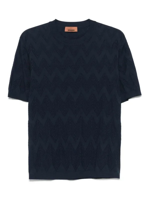 Missoni T-Shirt - Bleu Foncé - Bleu Foncé | US25SL02BK043ZS72JF