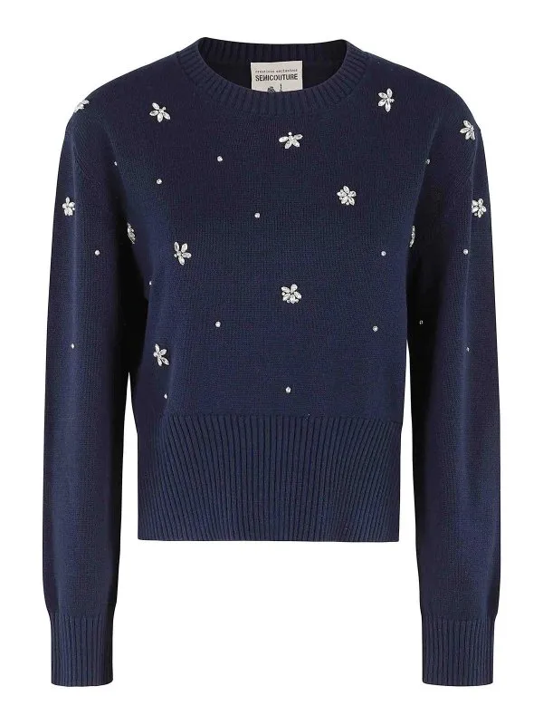 Semicouture Cardigan - Bleu - Bleu - Femme | Y5SD10K92