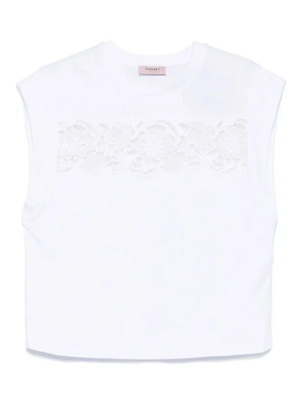 Twinset T-Shirt - Blanc - Blanc - Femme | 251TP207300001