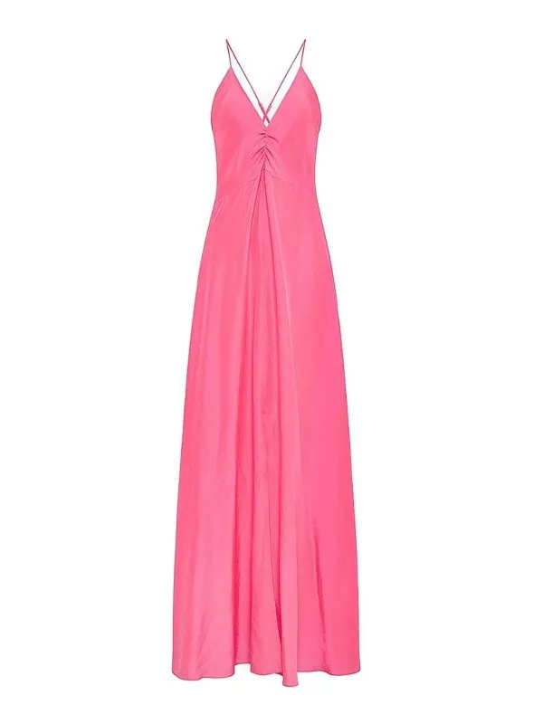 Forte Forte Maxi Robe - Bleu Clair - Rose | 13880MYDRESS2059