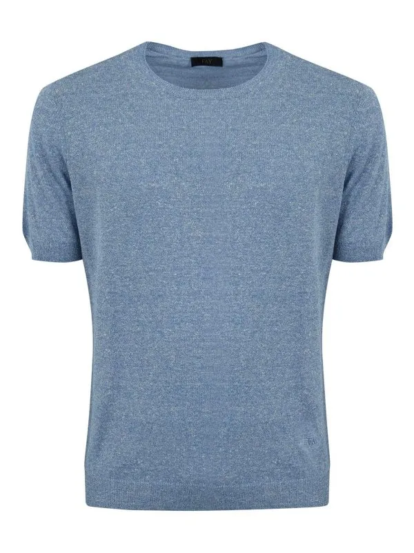 Fay T-Shirt - Bleu - Bleu - Homme | NMMC1502420WYKU601