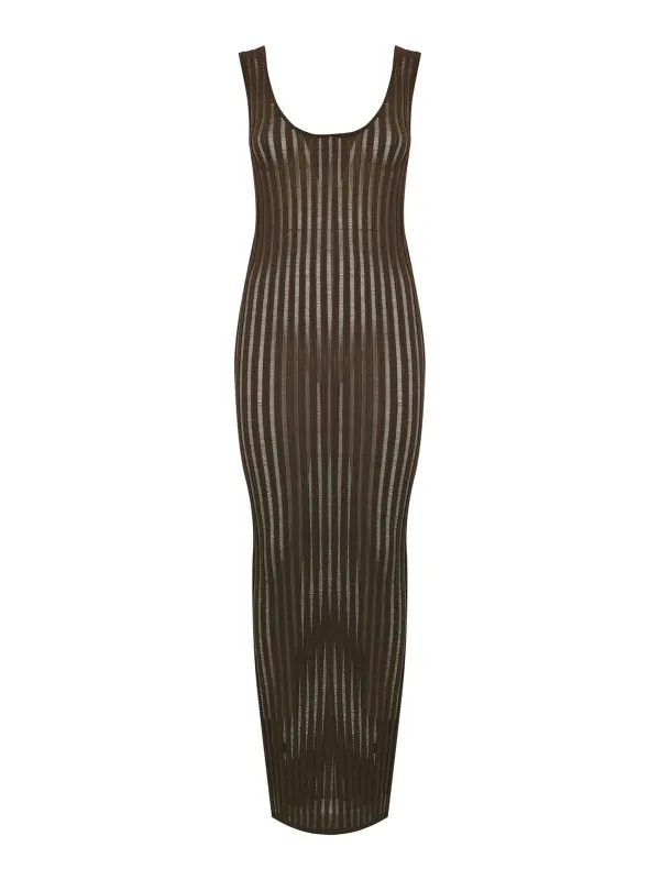 Patrizia Pepe Maxi Robe - Marron - Marron - Femme | 2A2955K254B825