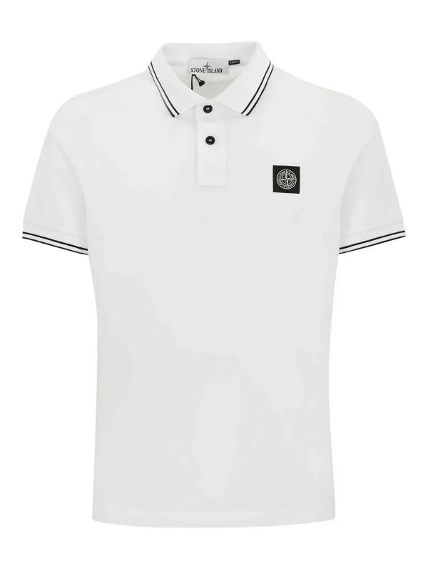Stone Island Polo - Blanc - Blanc - Homme | 22002SCS0018V1001
