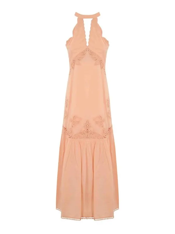 Twinset Maxi Robe - Rose - Rose - Femme | 251TT216106666