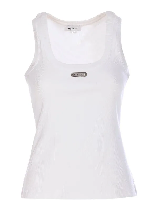 Alexander Mcqueen Top - Blanc - Blanc - Femme | 830486QLAER9000