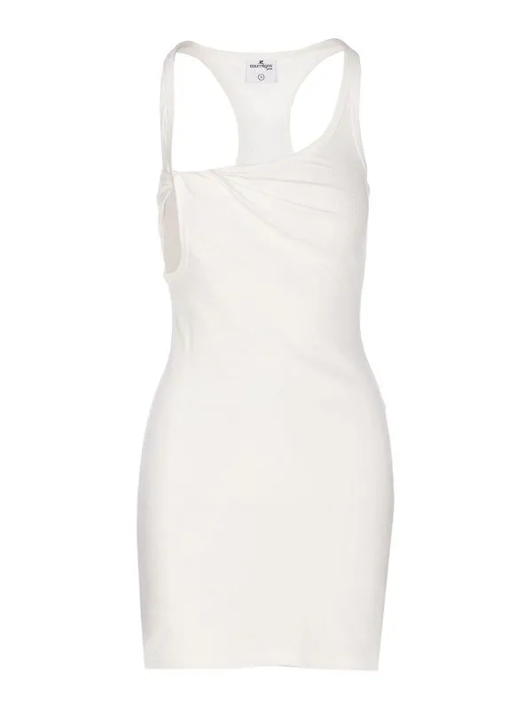 Courreges Robe Au Genou - Blanc - Blanc | 225JRO641JS01940001