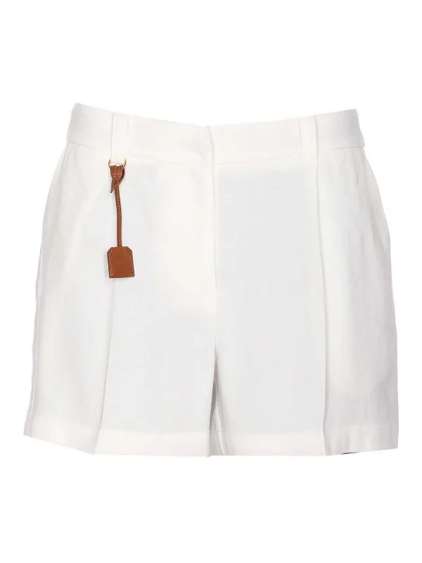 Elisabetta Franchi Short - Blanc - Blanc - Femme | SH01252E2360