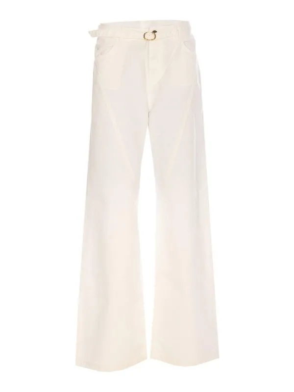 Twinset Jean Bootcut - Blanc - Blanc - Femme | 251TP259100282