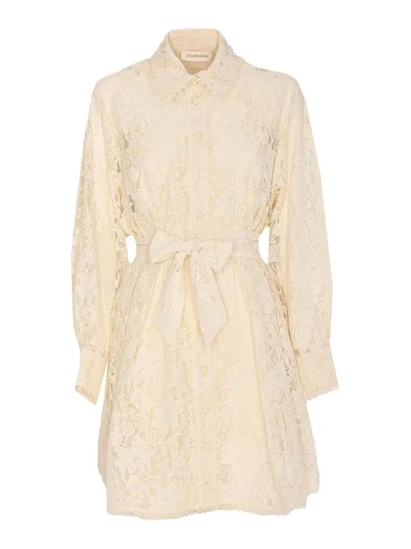 Zimmermann Robe Courte - Blanc - Blanc - Femme | 4499DS252CRM