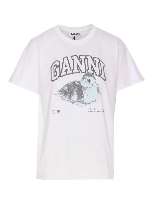 Ganni T-Shirt - Blanc - Blanc - Femme | T4290151 | thebs.com