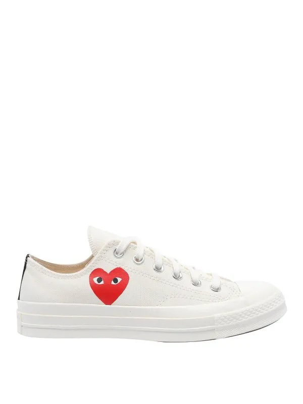 Comme des Garçons Play Baskets - Blanc - Blanc - Homme | P1K1282