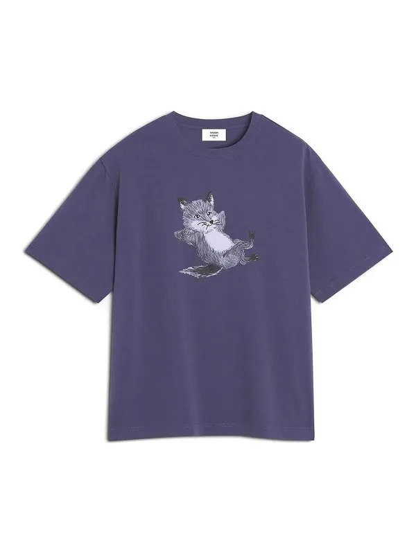 Maison Kitsuné T-Shirt - Noir - Violet - Homme | OM00108KJ0008120