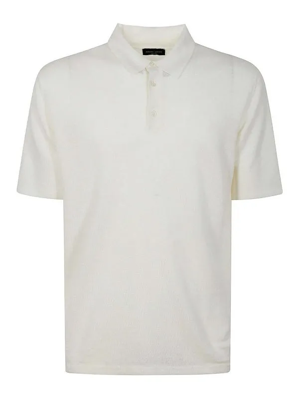Roberto Collina Polo - Blanc - Blanc - Homme | RB20024WHITE