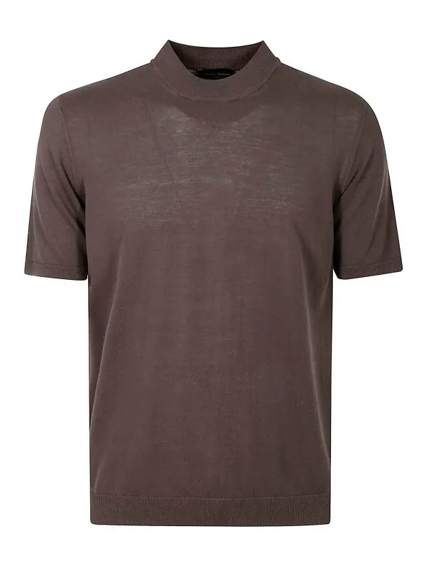 Roberto Collina T-Shirt - Marron Foncé - Homme | RB10023MORO