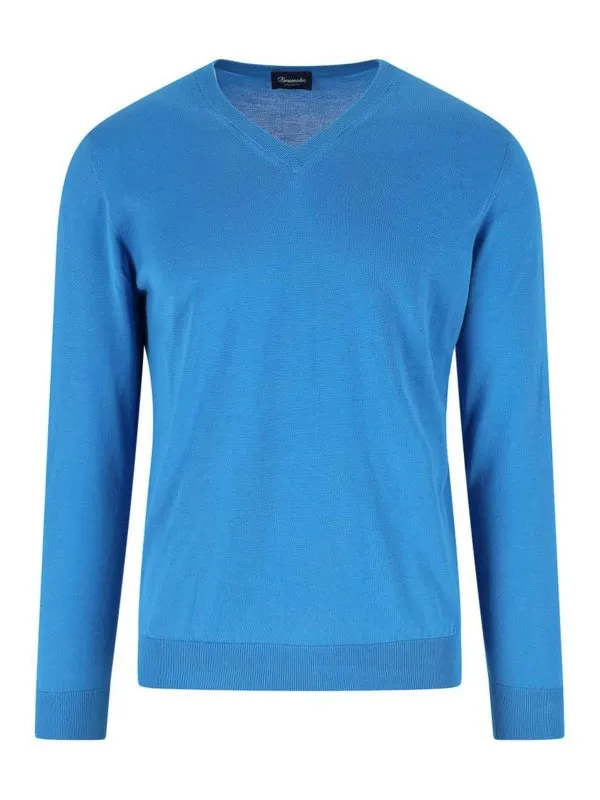 Drumohr Pull Col Bateau - Bleu - Bleu - Homme | D0GN481743