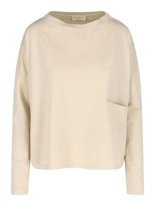 Ma'ry'ya T-Shirt - Beige - Beige - Femme | YPJ092G7 | thebs.com