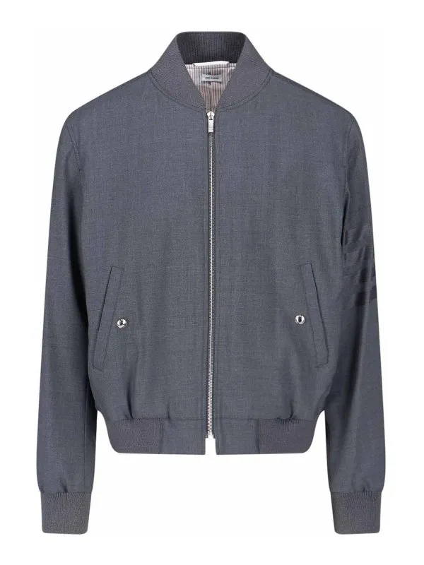 Thom Browne Bomber - Gris - Gris - Homme | MJO030A06146025