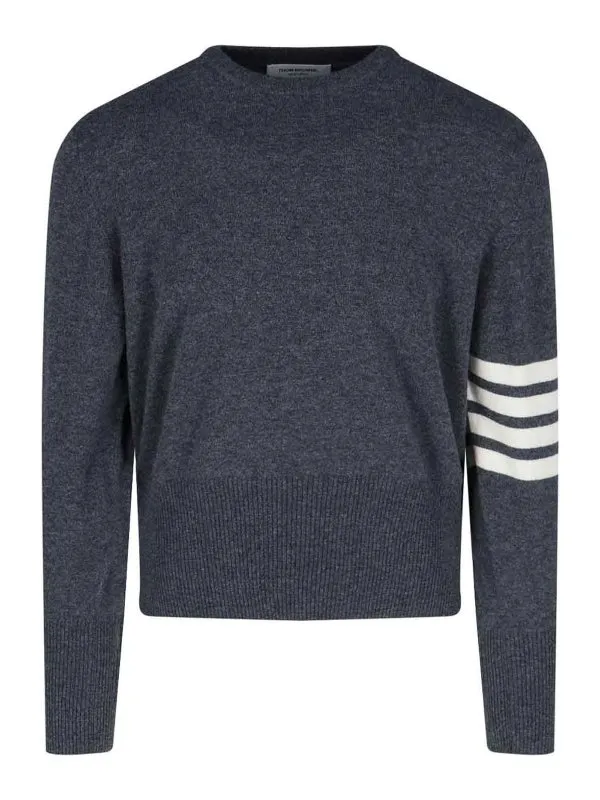 Thom Browne Pull Col Bateau - Gris - Gris | MKAS01A00011038