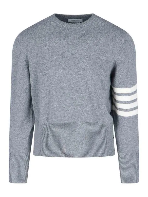 Thom Browne Pull Col Bateau - Gris - Gris | MKAS01A00011055