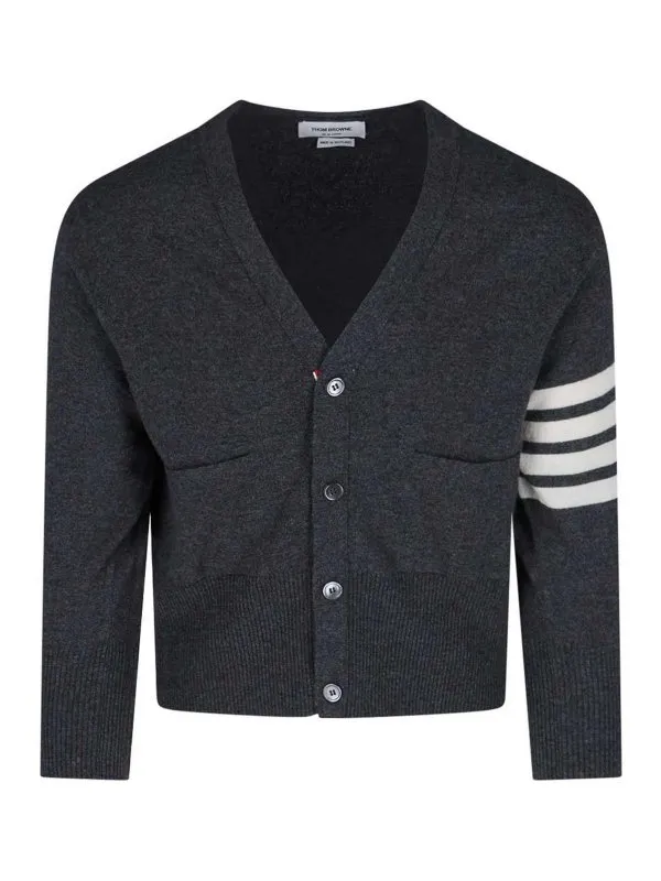 Thom Browne Cardigan - Gris - Gris - Homme | MKCS01A00011038