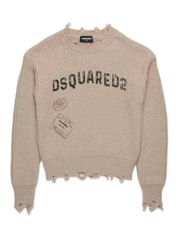 Dsquared2 Pull Col Bateau - Beige - Beige | DQ2774D0ACUD2K177U