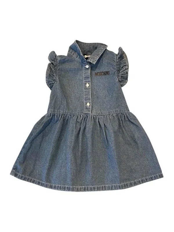 Moschino Kids Robe Au Genou - Denim - Denim | MDV0BXL0E1340933