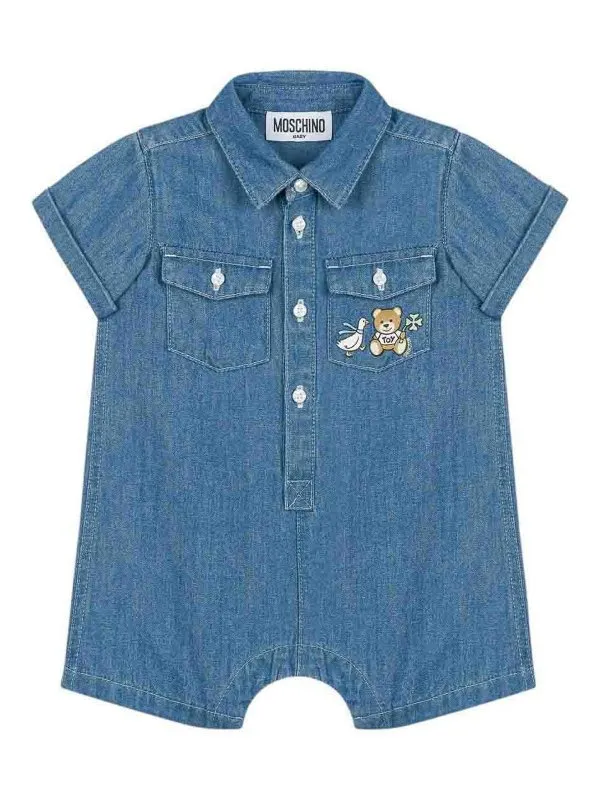 Moschino Kids Combinaison - Clair Délavé | MUT045L0E1340933