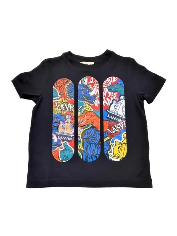 Lanvin T-Shirt - Bleu - Bleu - Femme | N25119BLU | thebs.com