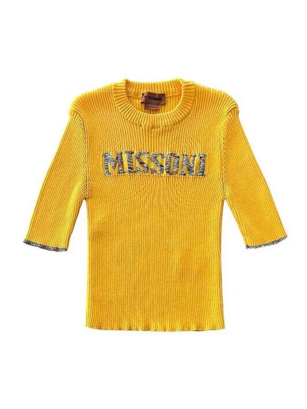Missoni Pull Col Bateau - Jaune - Jaune - Fille | MS9A11X0007206