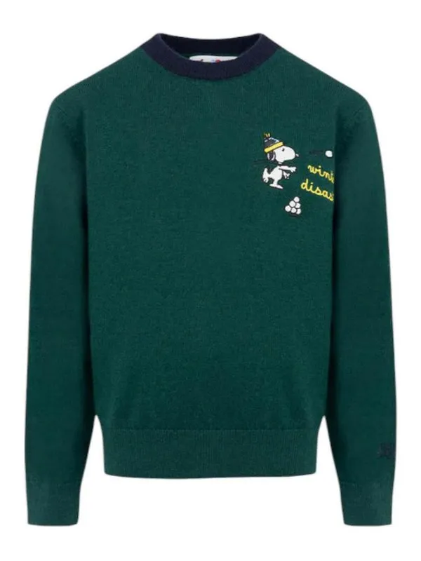 Mc2 Saint Barth Pull Col Rond - Vert - Vert | DOU000400666G