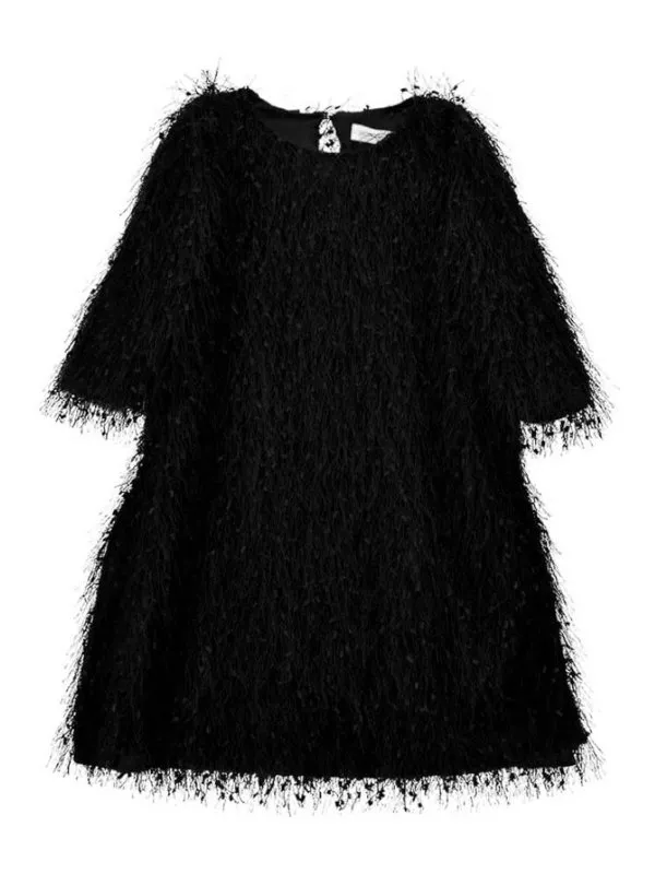 Monnalisa Robe Au Genou - Noir - Noir - Fille | 71D90949210050