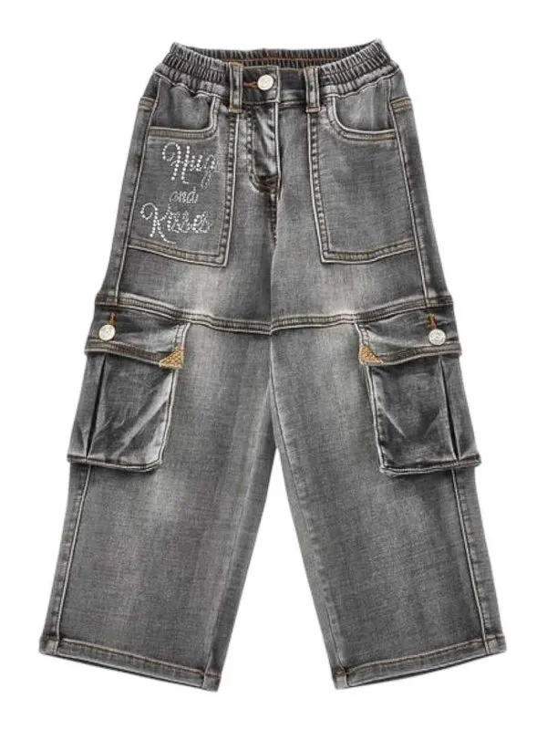 Monnalisa Jean Bootcut - Gris - Gris - Fille | 19D40640200050