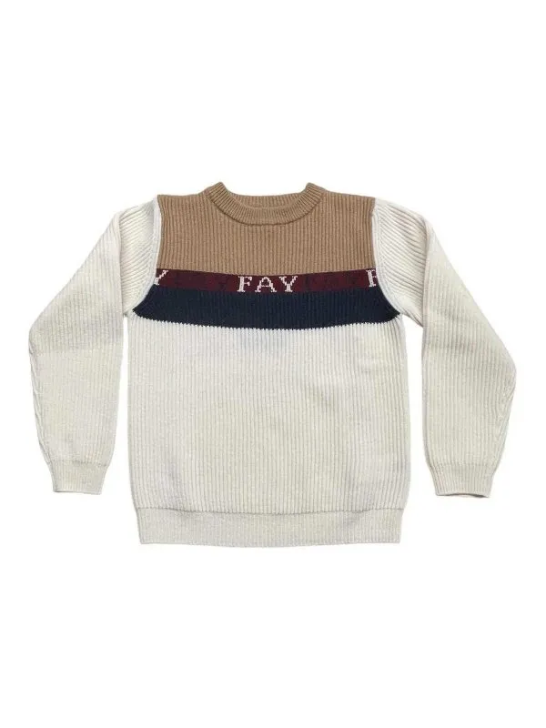 Fay Pull Col Rond - Crème - Crème - Femme | FT9P50W00231018G